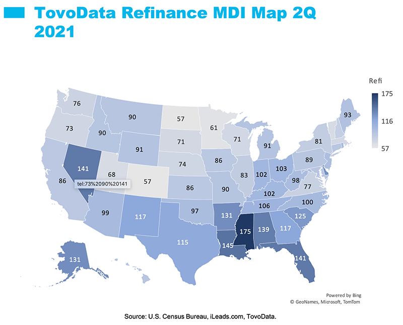 Tovodata Refinance MDI Q22021 Report